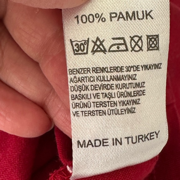 Erdem Collection Men's Short Sleeve Red Shirt Size 3 - Picture 7 of 7